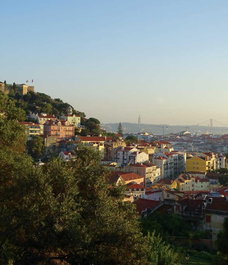 City view, Lisbon - the view from Miradouro da Graça reveals the layered topography and historic fabric of the city.