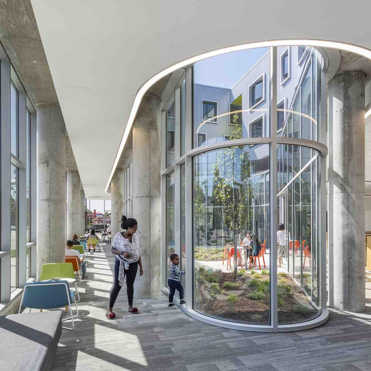 Northtown Library and Apartments. Image: Perkins &amp; Will